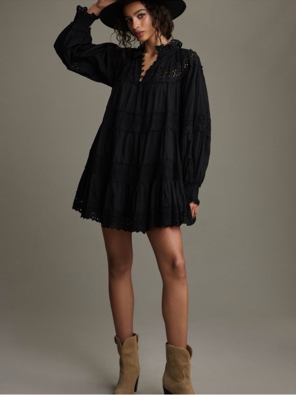 NWT Maeve Long Sleeve Lace Mini Dress